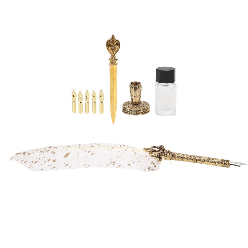 Quill Pen Set Retro Elegant Exquisite Smoothing Writing Multiple Replacement