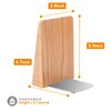 DRELIFAM Red Oak Book Ends Heavy Duty Handmade Book Ends