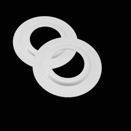 Pack of Two Metal Lamp Shade Reducer Ring for Light Fitting Lampshade Washer Adaptor Converter (White)