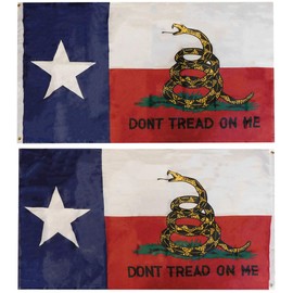 TX Texas Gadsden Don't Tread On Me Double Sided Polyester Nylon 3x5 3'x5' Premium Quality Heavy Duty Fade Resistant Flag Banner