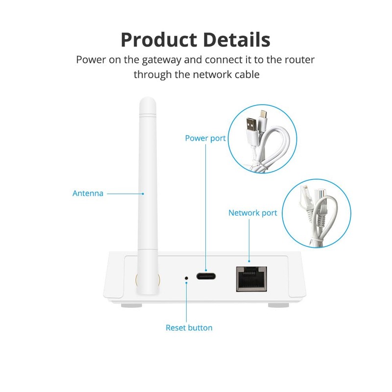 BENEXMART ZigBee Hub/puerta de enlace con cable, Zigbee Hub conexión