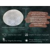 Amazing Gemstone Selenite Palm Stone - Flower of Life Engraved