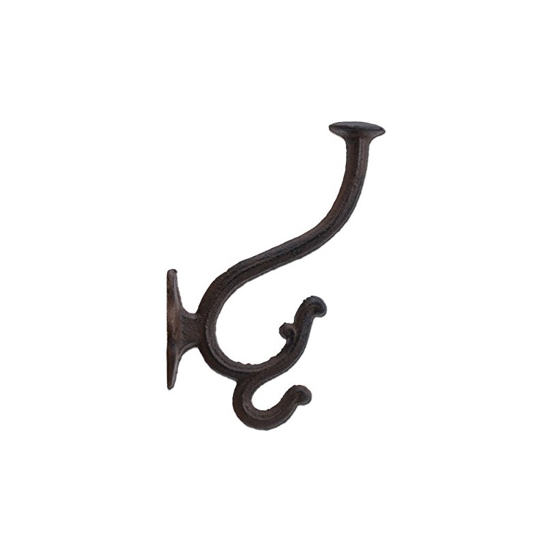 FLAG EMOTES Wall Mount Triple Hook Victorian Style Coat Hat