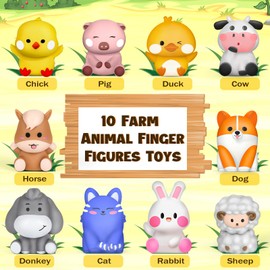 Joyreal Farm Animals Toys for 3 4 5 Year Olds - Toddler Learning Toys Montessori Stacking Toys Educational Toys Plane Travel Toys for Toddlers Gift for Girls Boys