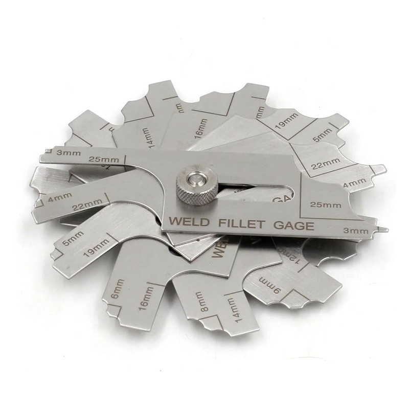 7 Pcs Fillet Weld Set Gage, MG-11 Metric RL Gauge