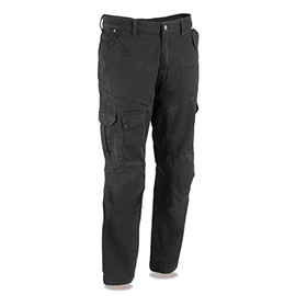 Milwaukee Leather MPM5591 Men's Republic Black CE Armored Motorcycle Denim Jeans Pants Reinforced w/Aramid Fibers - 44