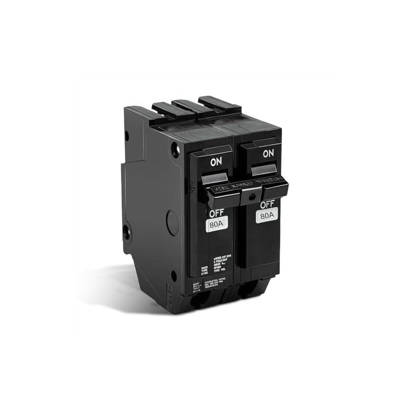 THQL280 Circuit Breaker 80 Amp 2-Pole, Plug-in Mount, Thermal Magnetic