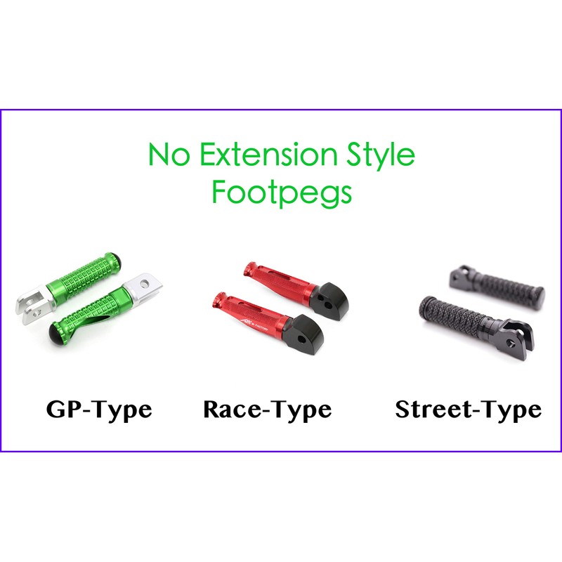 Autobahn88 Motorcycle Footpeg (Front/Rider - GP-Type with 25mm-Extension), compatible with