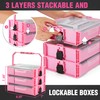 WORKPRO Pink Cordless Drill Driver with Toolbox, 43PCS Pink Tool