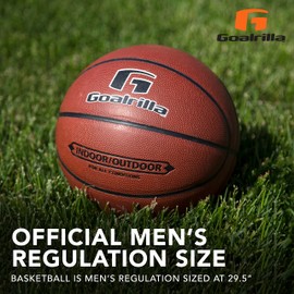 Goalrilla Indoor/Outdoor Men's Regulation Size Basketball with Composite Cover and Incredible Durability, Size 7