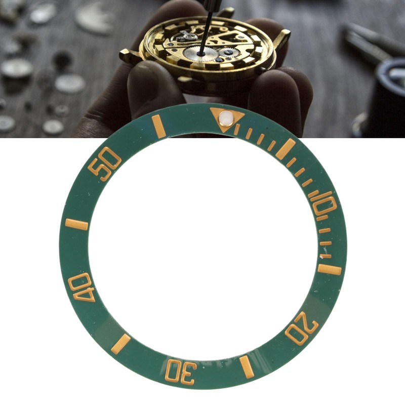 40mm Diameter Watch Bezel Insert Ring Clear Scale Luminous Ceramic