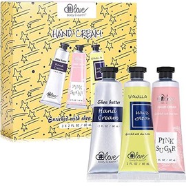 Body & Earth # Love Set de regalo de crema nutritiva para manos, 3 x 2.0 onzas, manteca de karité, aceite de argán, vitamina E, hidratante, fragancias