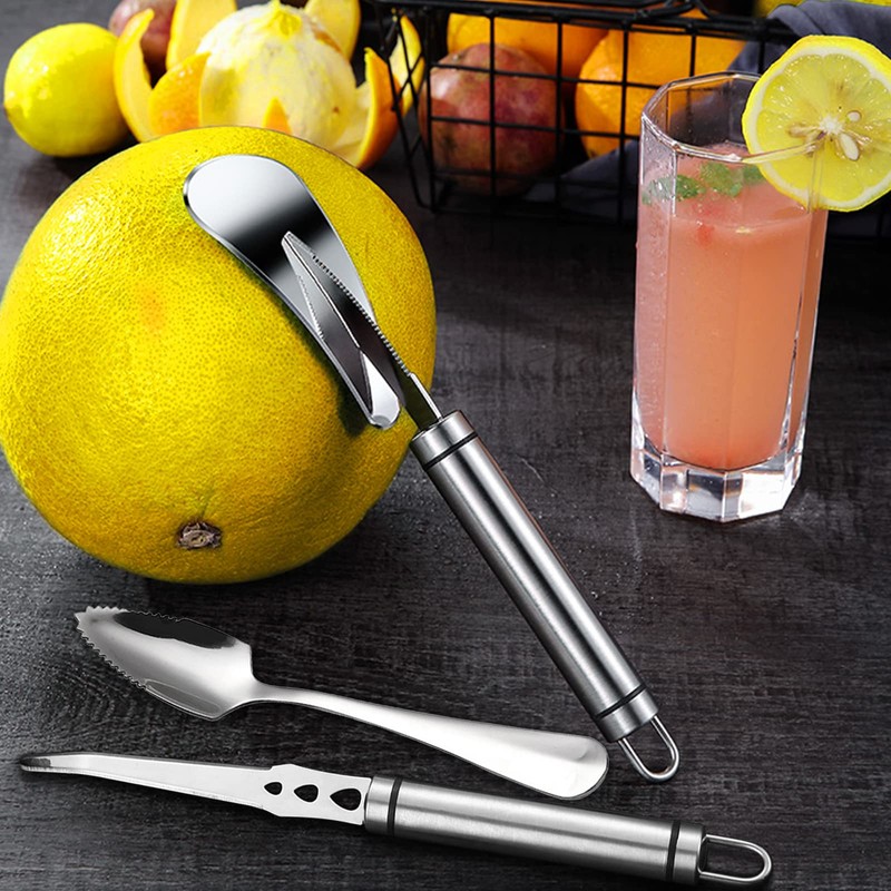 Klyuqoz Grapefruit Knife Curved Serrated, Grapefruit Knife Pack of 2,
