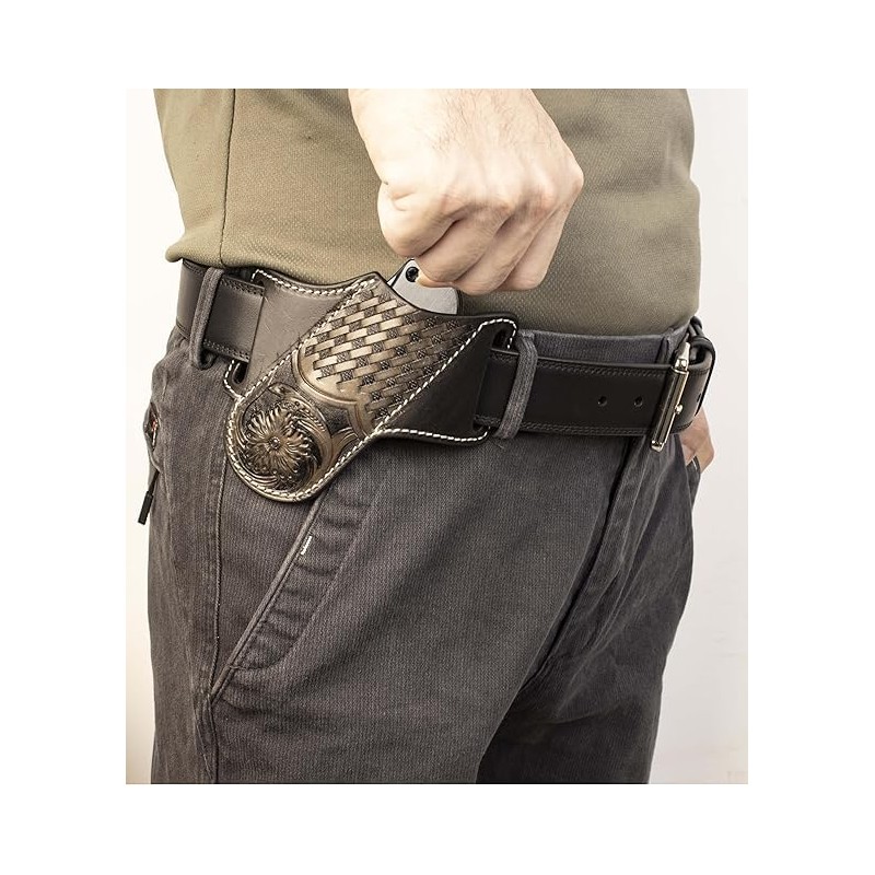 Knife Sheath, Leather Knife Sheath for Belt, Pocket Knife Holster