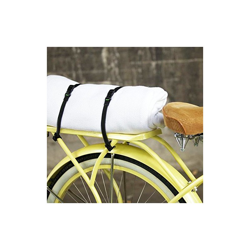 ROK straps ROK00332 Commuter Stretch Strap, Black, Reflective, Pack of