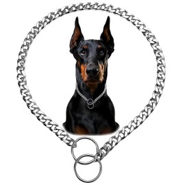 Collar plano de plata para perro, collar de perro deslizante de acero inoxidable para entrenamiento caminar, collar de martingala para perros pequeños y medianos, talla S