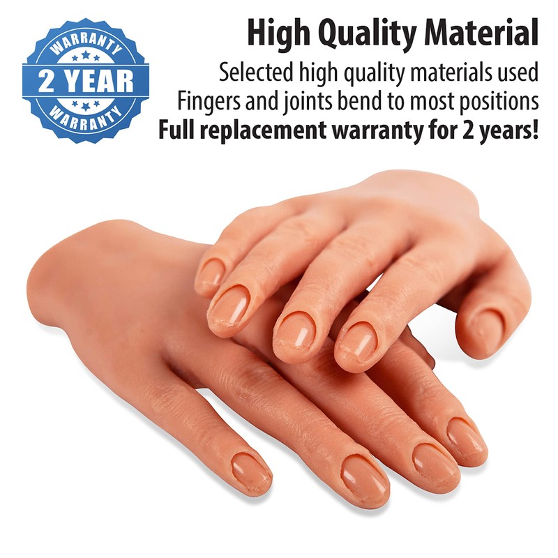 Professional Silicone Practice Hand for Acrylic Nails by Nail Nobility