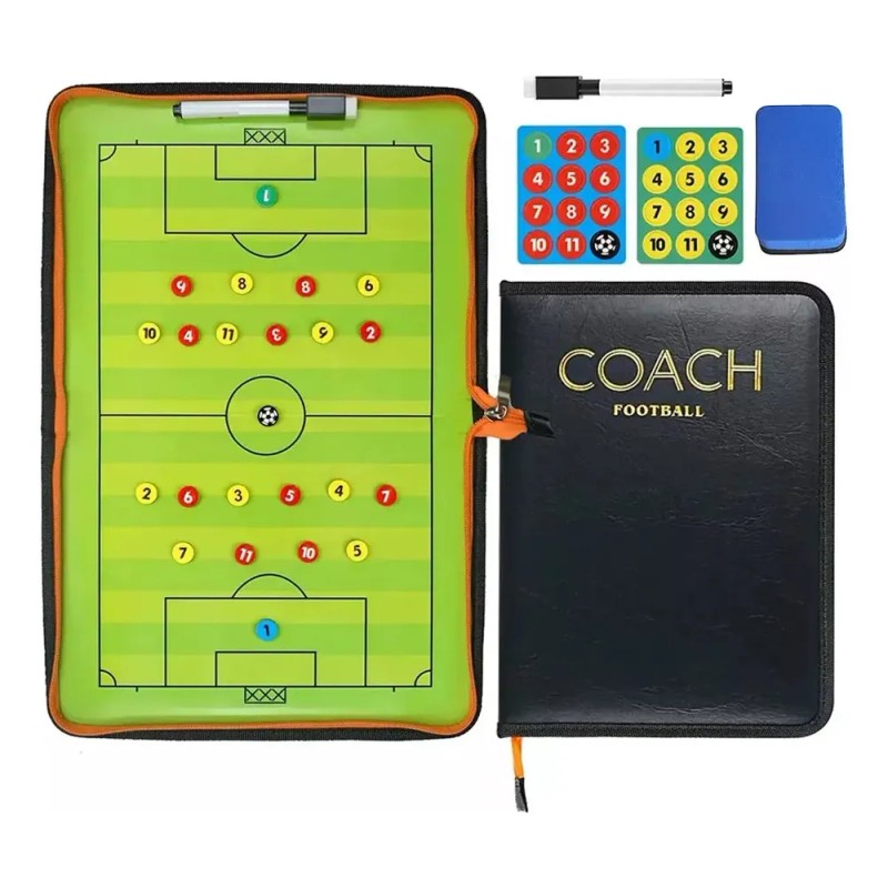 Pizarra Táctica Magnética Plegable para Entrenadores de Fútbol con Accesorios