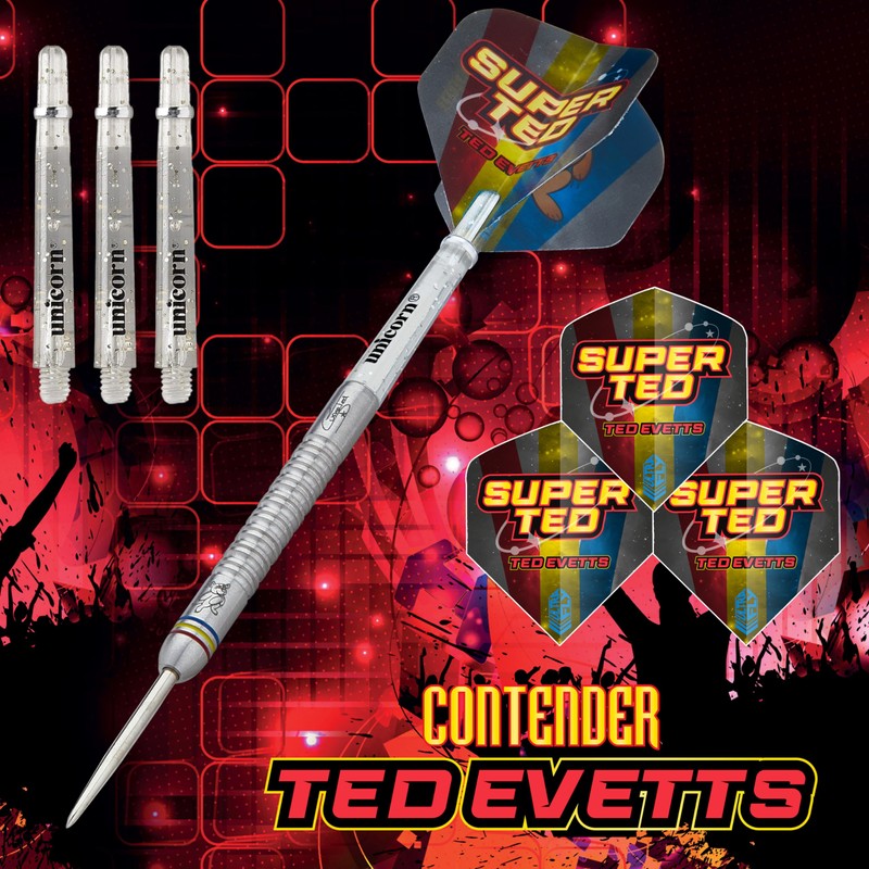 Unicorn Steel Tip Darts Set | Ted 'Super Ted' Evetts