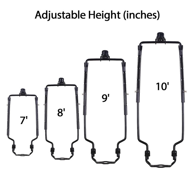 2PCS Lamp Shade Harp Holder E14,E26,E27 Light Base Adapter Adjustable