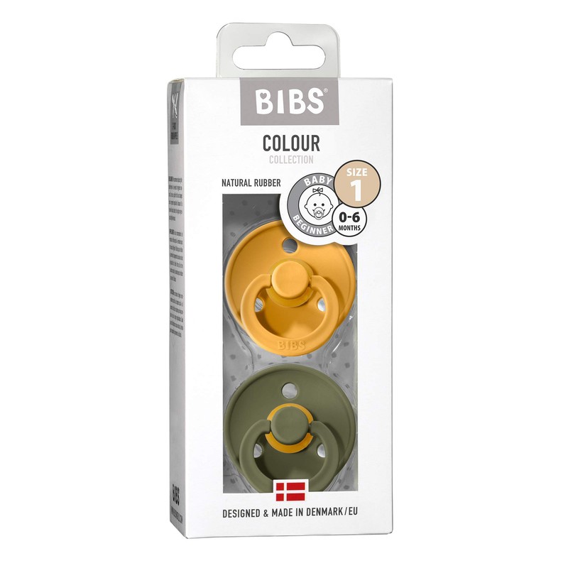 BIBS Colour Paquete de 2 chupetes. Libre de BPA, Tetina