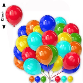 Balloons 25 Pack 12 Inch Balloons Rainbow Colour Balloons for Birthday Plain Round Rainbow Balloons for Baby Shower Engagement Wedding.