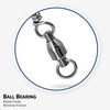 emmakites Swivel con Coastlock Snap Ball Bearing sólida Anilla soldada