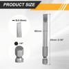 HARFINGTON 2pcs SL6 Slotted Screwdriver Bits 6mm Slotted Tip 1/4"
