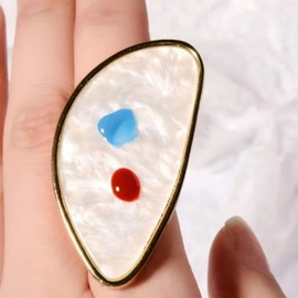 Nail art DIY finger palette nail prop set white oval WFL9N05 / 네일아트 DIY 핑거 파레트 네일소품 셋트 화이트 타원WFL9N05