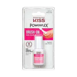 KISS KISS PowerFlex Brush-On Nail Glue - Fast Drying Adhesive for Glue-On Nails & Repairs with Brush-On Applicator, Ideal for Tips & Wraps, Net Wt. 0.17 oz (5g) 0.7 Oz (Pack of 1)