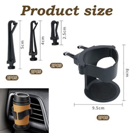 Car Cup Holder, 2-Pack Air Vent Drink Holders for Cars – Convenient and Easy-to-Install Cup Holders for Secure Beverage Storage