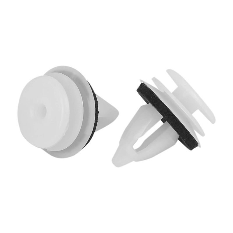 X AUTOHAUX 20pcs Car Plastic White Retainer Rivet Fastener Clips