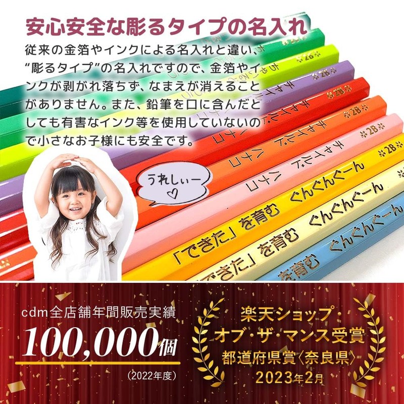 Name Engraving Pencil, Mitsubishi Pencil, Uni Palette, Easy to Write,