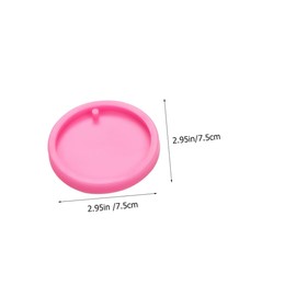 IWOWHERO 10Pcs Round Keychain Pendant Molds for DIY Crafts Smooth Epoxy Casting Molds Creative Key Hanging Accessories for Unique Handicrafts and Jewelry Making