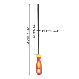 PATIKIL Chainsaw Chain Sharpening File, 2 Pack 7/32-Inch (5.5 Mm) Round Chain Saw Sharpener File with Plastic Handle for Chainsaw, Red Yellow