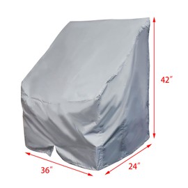 munirater Boat Center Console Cover 600D Heavy Duty Replacement for Skiff Gray