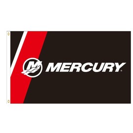 YERCHIC Mercury Flag 3x5ft Engines Boat Boating Banner for Garage Indoor Outdoor Room Man Cave Wall Decoration