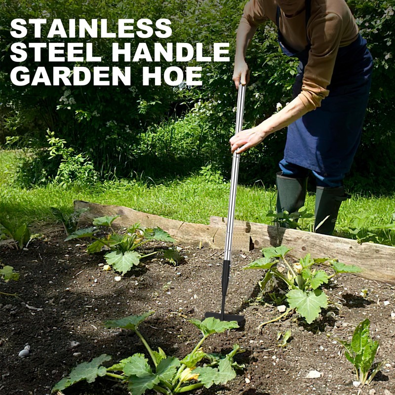 YEELOR Triangle Garden Hoe, Carbon Steel Weed Remover Edger Lawn