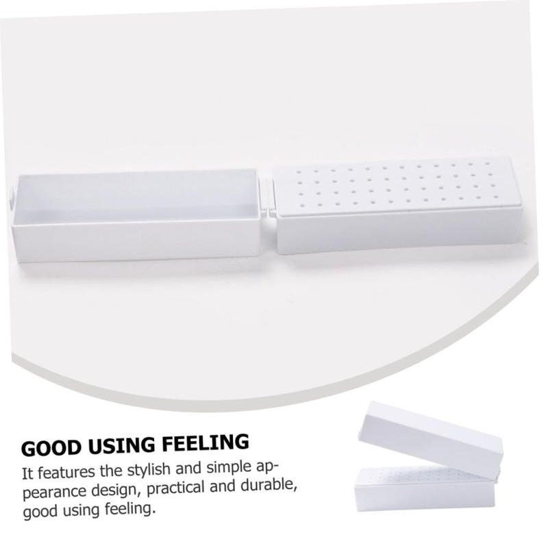 Operitacx Drill Storage Box for Nail Tech Nail Drill Bits