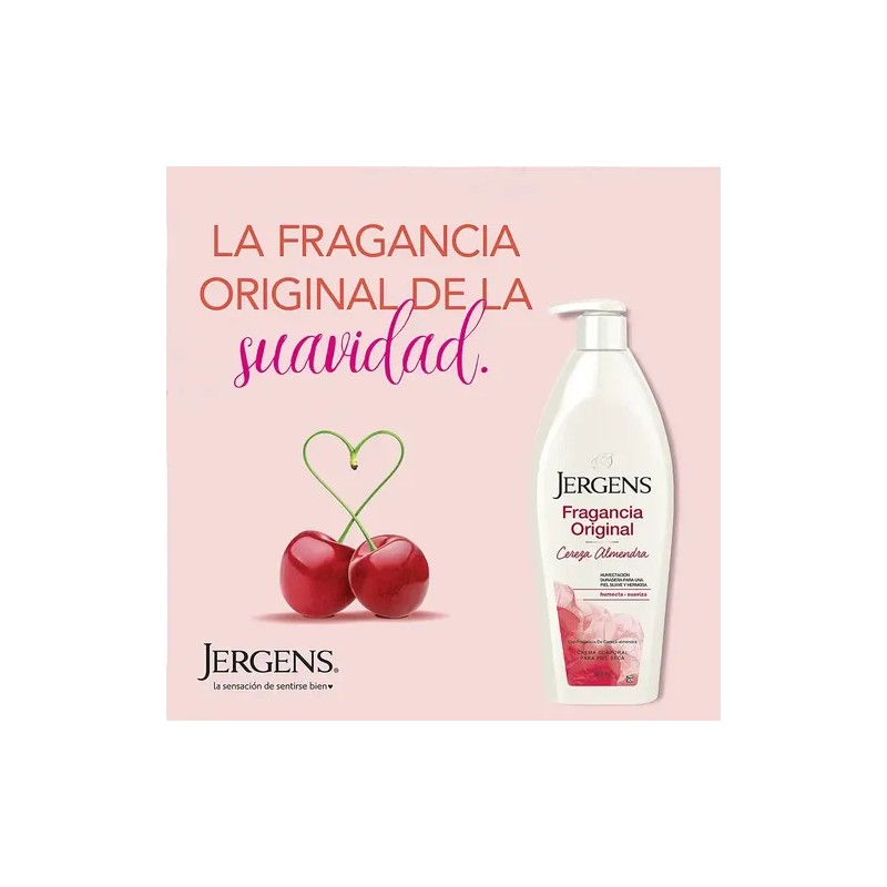 Jergens Crema Corporal Humectante Cereza Almendra Piel Suave