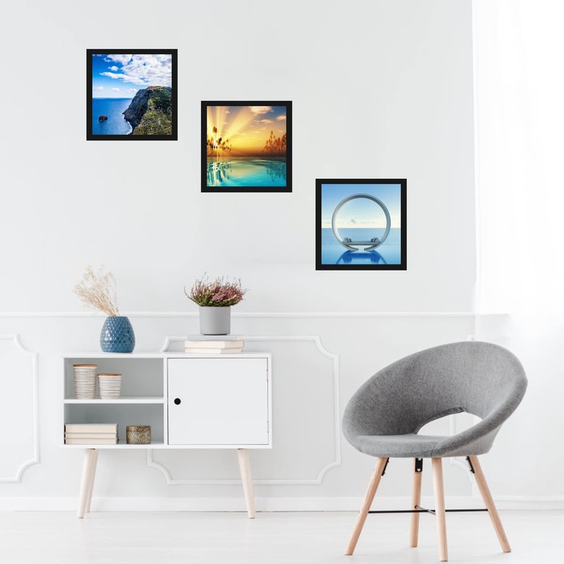 MENNTHUI 10x10 Black Picture Frame, Tabletop and Wall Mounting, Decoration