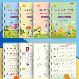 Groove Copybook Student Training Pen Control Magic Calligraphy Practice Board educational poster workbooks for - specifications: single digit