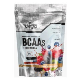 Aminoácidos BCAAs y Glutamina THUNDER ARMY para Recuperación Muscular Sabor Frutos Tropicales 500g                                                    