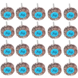 LATERN 20Pcs Flap Wheel, 80 Grit Sanding Paper Polishing Wheel 10mm Dremel Flap Wheel for Rotary Tool