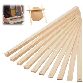 Belligern 10 Pack Pottery Rolling Pin Guides, 5 Sizes Wooden Clay Rolling Pin Guides, Mud Stick Guides Rolling Pin, Wooden Clay Tools for Precise Polymer Clay Thickness Control