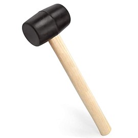 Edward Tools Rubber Mallet Hammer - 8 oz. Small Mallet with Wood Handle - Double Faced Heavy Duty Rubber Head