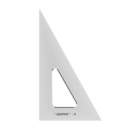 ALVIN - 4 inches Transparent Academic Acrylic Triangle Ruler 30/60 Degrees, Multipurpose Tool for Drafting, Design, and Architecture, Great for Machining and Woodworking