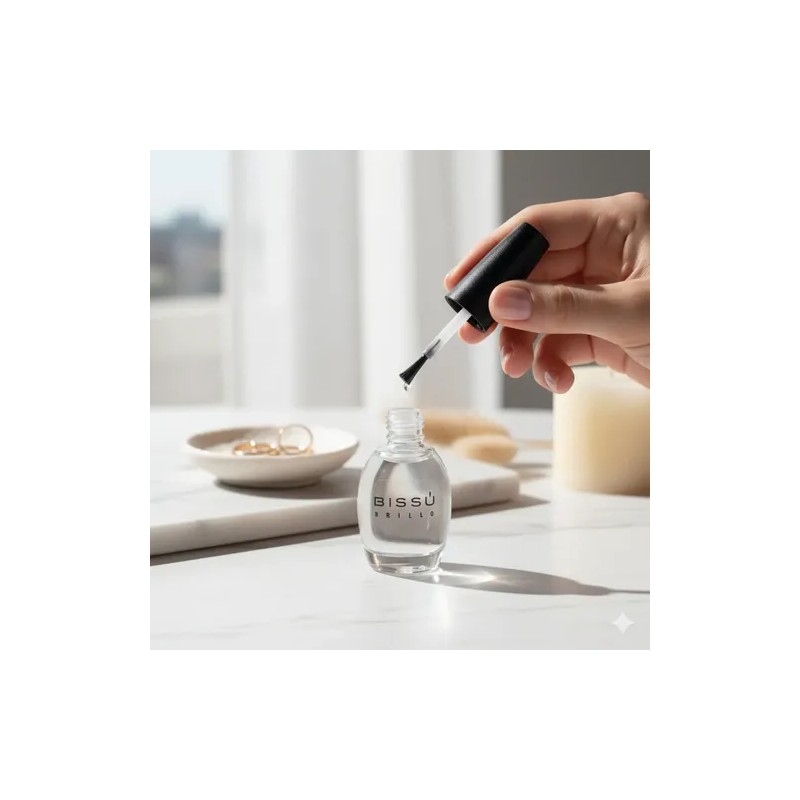 Esmalte de Uñas Bissú con Brillo Transparente de 15 mL