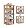 Narrow Shoe Rack - 5 Tiers Stackable Shoe Storage Stand
