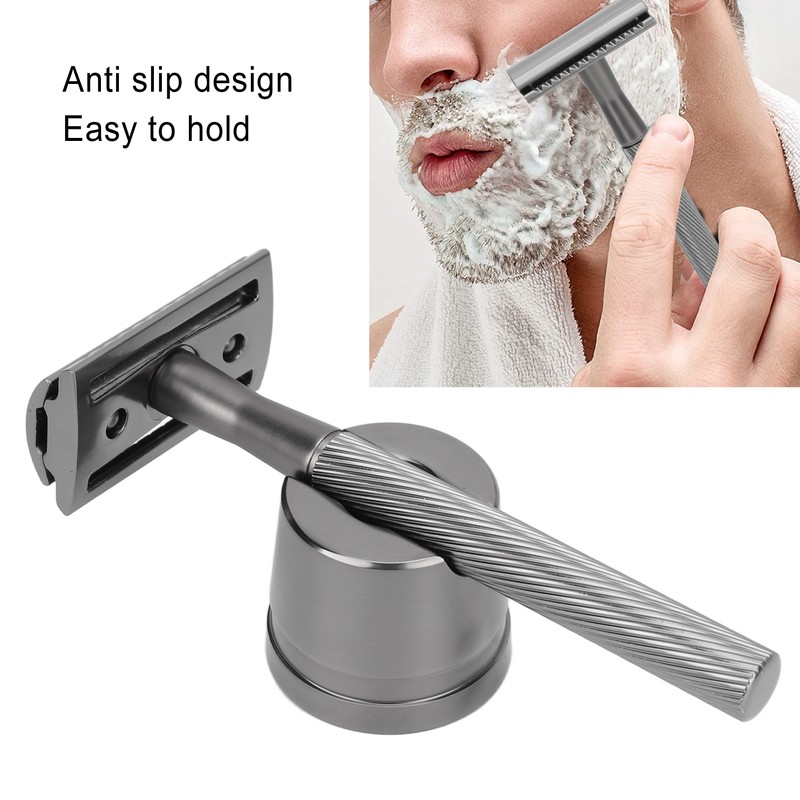 Zinc Alloy Safety Razor Men Portable Brass Handle Double Edge